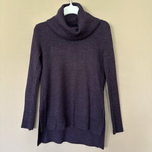 Tahari Merino Wool Purple Sweater Women S Cowl Neck Preppy Quiet Luxury Pullover